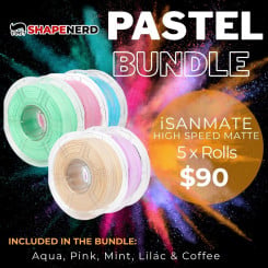 iSANMATE Pastel High Speed Matte 3D Filament Bundle